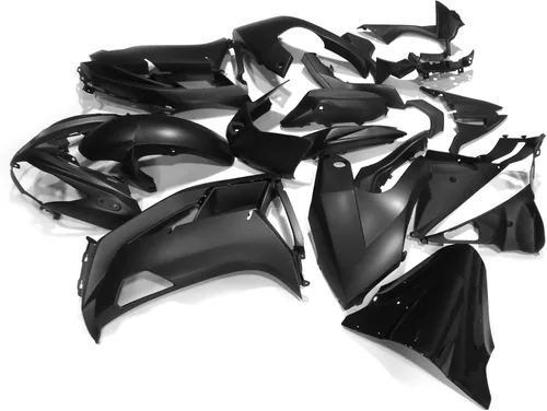 Miniatura 5 de Kit de carrocería mate negro para motocicleta para Kawasaki Ninja 650 EX650 EX650A EX650E EX650F 2012 2013 2014 2015 2016 Carenados laterales sin