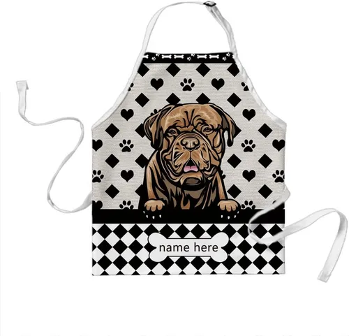 Miniatura 23 de Delantal de lunares de perro personalizado lindo perro salchicha, perro salchicha 3