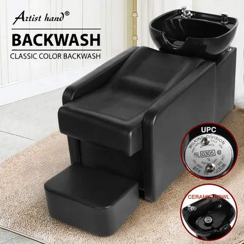Miniatura 8 de Artist hand Sillón de lavabo con pedal de pie, reposacabezas para spa, salón de belleza