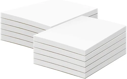 Miniatura 6 de 3" x 5" White Memo Pads w/ Chipboard on the Back – Blank White Writing Pads for Taking Notes, To-Do Lists, Reminders, Sketches Gummed Top, Easy