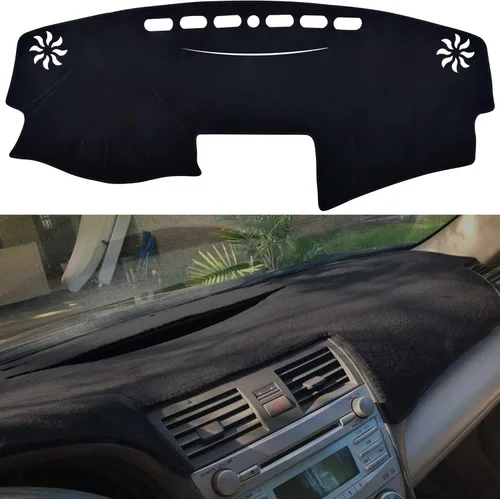 Miniatura 24 de SPEEDWOW Cubierta Alfombrilla para Tablero de Instrumentos Tapete Alfombra Compatible para Toyota Camry 2002-2006 Alfombrilla para Tablero Cubiertas