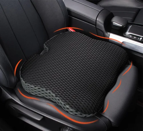 Miniatura 10 de Lofty Aim Cojín de asiento de coche, cómodos cojines de espuma viscoelástica para conducir (negro)