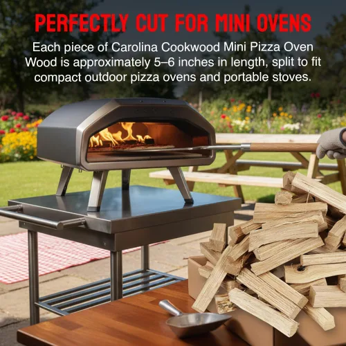 Miniatura 3 de Mini horno de pizza de madera, troncos de leña de 6 pulgadas, divisiones de madera dura de roble blanco para hornos portátiles de pizza a leña