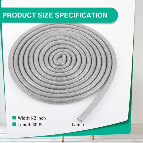 Miniatura 2 de Tondiamo Caulk Saver - Varilla de respaldo de espuma relleno de huecos, cuerda de sellador de concreto, varilla de respaldo de sellador gris