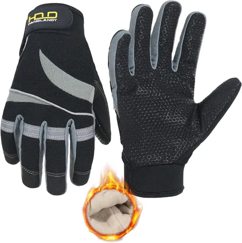 Miniatura 28 de HANDLANDY Guantes de trabajo aislados, guantes térmicos de invierno impermeables para hombres y mujeres