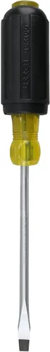 Miniatura 3 de URREA Destornillador ranurado - Destornillador de cabeza plana de punta de 1/4 pulgadas con mango redondo de 4 pulgadas de largo y mango de agarre