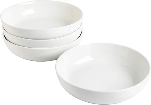 Miniatura 3 de Gibson Home Zen Buffet - Tazones de ensalada de porcelana de 41 onzas resistentes a los arañazos y a los arañazos, 4 unidades, gran capacidad, aptos