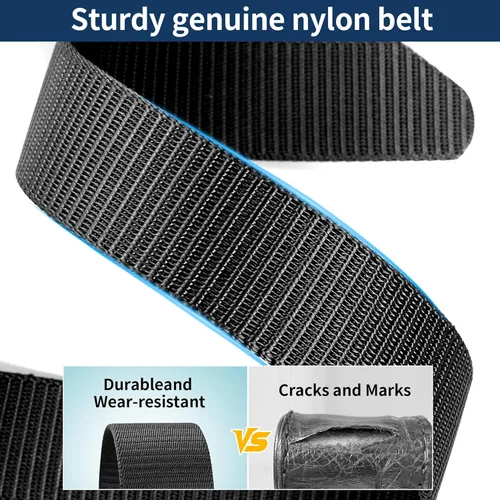 Miniatura 7 de Cinturón de nailon para hombre, cinturones tácticos, cinturón de lona transpirable con hebilla