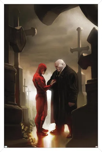 Miniatura 14 de Trends International Marvel Comics - Póster de pared de Kingpin - Daredevil in Cemetery, 14.72 x 22.37 pulgadas, versión enmarcada de madera