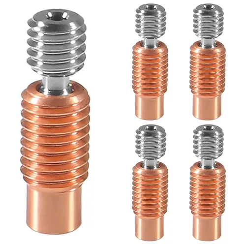 Miniatura 10 de 5 piezas CR10 bimetálico Heatbreak, actualización suave todo metal bimetálico cobre titanio Heatbreak garganta alta temperatura para Creality 3D