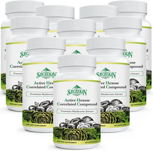 Miniatura 8 de Compuesto activo de hexosa correlacionada 1500 mg suplemento, suplemento natural de extracto de 8 hongos, sistema inmunológico, función hepática