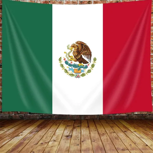 Miniatura 3 de DYNH Tapiz de bandera mexicana, tapiz de bandera de méxico, tapiz para colgar en la pared para dormitorio, tapiz de México, manta para póster