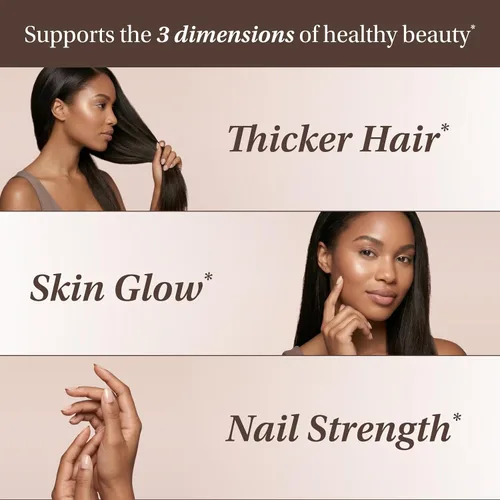 Miniatura 2 de Sandhu's Complejo de biotina, colágeno y queratina Apoya el ciclo normal de crecimiento del cabello Vitaminas para la piel y las uñas