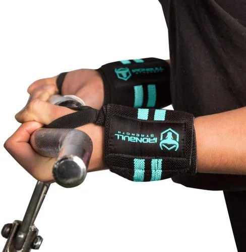 Muñequeras para Mujeres con Presillas para el Pulgar - 12" Grado Profesional - Soporte y Compresión de Muñeca para Entrenamiento Cruzado,