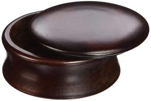 Miniatura 2 de Cuenco para jabón de afeitar con tapa, madera oscura, de Kingsley