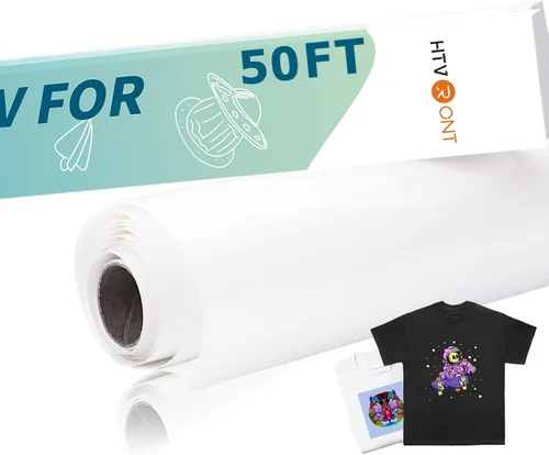 Miniatura 8 de HTVRONT Kit de sublimación HTV para tela oscura/clara, kit de iniciación de prensa térmica para camisa/bolsa/sombrero, incluye papel, cinta
