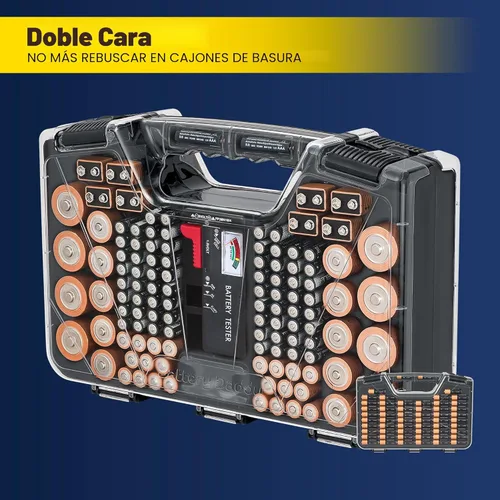Miniatura 4 de Ontel Battery Daddy - Estuche de almacenamiento y organizador con probador, almacena y protege hasta 180 baterías, doble cara, diseño duradero