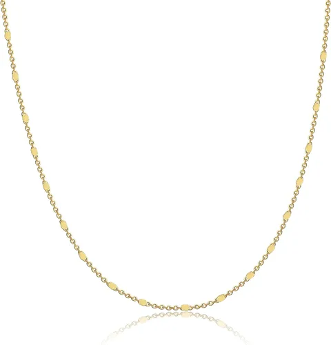 Miniatura 6 de Gargantilla chapada en oro de 14 quilates para mujer, delicada, cadena de monedas, gargantilla de iluminación simple, collares de espina de pescado