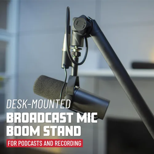 Miniatura 2 de Gator Frameworks - Soporte para micrófono de transmisión montado en escritorio Deluxe para podcasts y grabación; cable XLR integrado, (GFWBCBM3000)