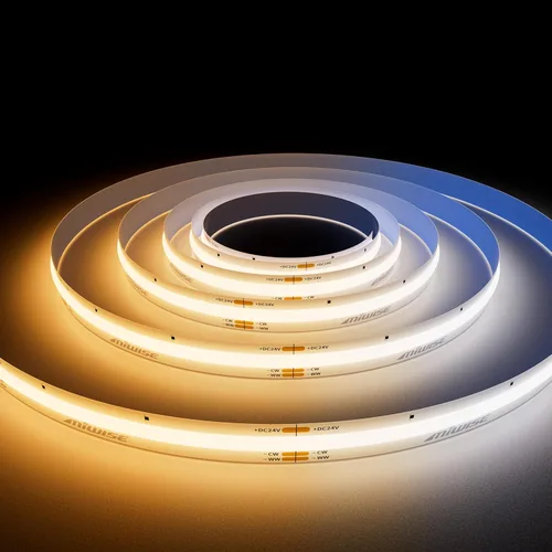 Miniatura 10 de MIWISE CCT COB - Tira de luz LED blanca sintonizable, 20 pies/20.0 ft, regulable 2700K-6500K CRI90+ 24V, kit de cinta LED, compatible