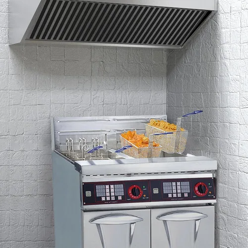Miniatura 8 de WeChef - 2 cestas para freidora con mango antideslizante de 13 x 6 5/16 x 5 7/8 pulgadas, chapado en níquel, cesta para freidora de alta resistencia