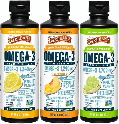 Miniatura 14 de Barlean's Suplemento líquido de aceite de pescado Omega 3 para hombres y mujeres, 1080 mg de ácido graso EPA y DHA, promueve la salud del cerebro