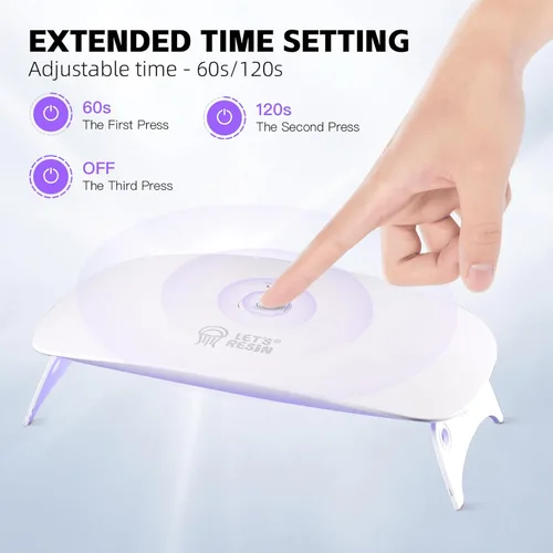 Miniatura 2 de LET'S RESIN Luz UV mejorada para resina, luz de resina UV portátil de gran tamaño, curado rápido y lámpara UV portátil, suministros de fabricación
