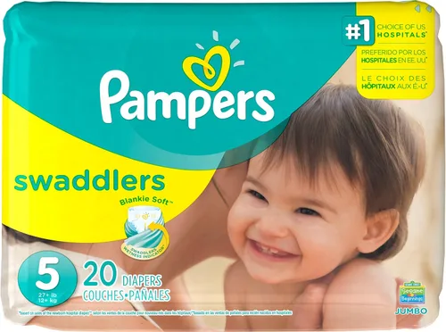 Miniatura 9 de Pampers Swaddlers Pañales para recién nacido talla 1 (8-14 libras), 35 unidades, Jumbo