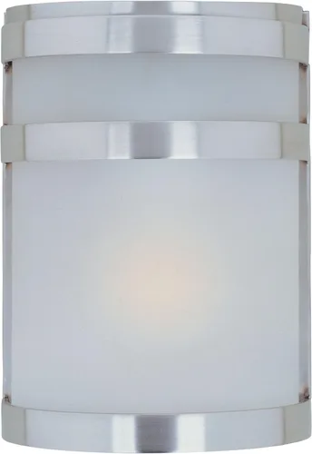 Maxim 5000FTSST - Aplique de pared para exteriores de vidrio esmerilado que cumple con la ADA, 1 luz de 60 vatios, 9 pulgadas de alto x 7 pulgadas