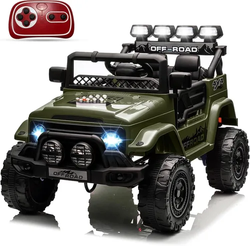 GarveeLife Auto de paseo para niños de 12V, juguete para niños de 37 a 96 meses, camión eléctrico con velocidad máxima de 5 MPH, control remoto,