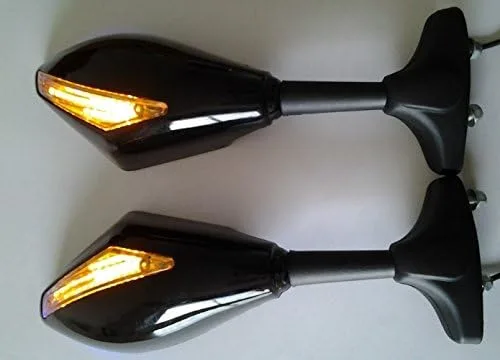 Miniatura 2 de HONGK - Espejo LED azul compatible con Yamaha Fzr Yzf Fz1 Fazer Fjr1300 Ninja Zx10R Zx-12R Er-6F [B01BN0L0SG]