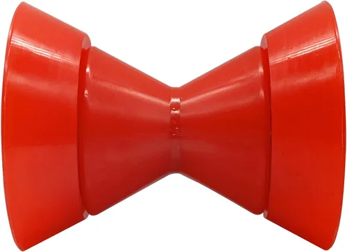 Rodillo de arco de 4 pulgadas para remolque de barco con radios para eje de 1/2 pulgadas Rojo