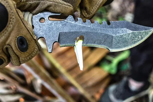 Miniatura 6 de Cuchillos de hoja fija con vaina cuchillo de espiga completa para supervivencia cuchillo de cinturón de campamento 9.25 pulgadas (funda kydex)