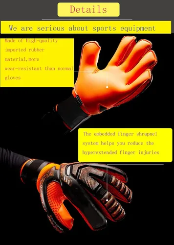Miniatura 3 de XINNI Guantes de portero de portero con agarre fuerte en la palma con soporte de muñeca para dedos, guantes de fútbol para jóvenes y adultos, Azul