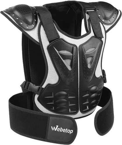 Miniatura 6 de Webetop chaleco armadura protector de columna vertebral y tórax para moto todo terreno para niños, equipo de protección para moto todo terreno