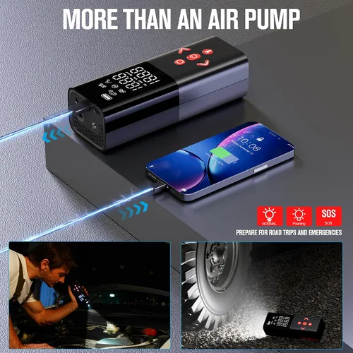 Miniatura 5 de GOOLOO Inflador de neumáticos AP150 Compresor de aire portátil, bomba de aire inalámbrica 2 veces más rápida de 150 PSI para neumáticos de automóvil