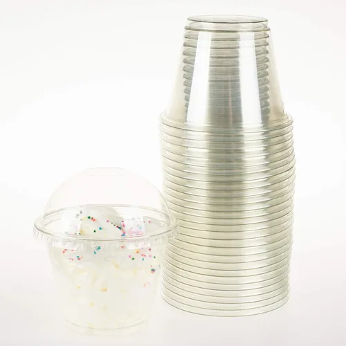 Miniatura 10 de Golden Apple, Juego de 25 vasos de color con tapas de cúpula sin agujero (azul)..