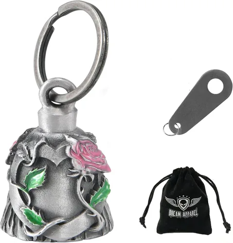 Miniatura 14 de Dream Apparel Campanas de motocicleta para motociclistas, accesorios de campanas pesadas y llavero para la suerte Viaja para vivir