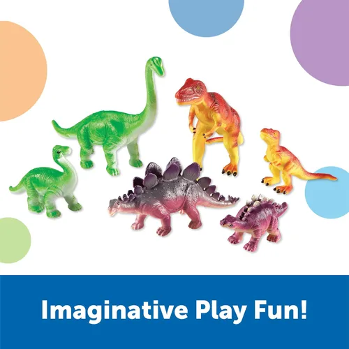 Miniatura 2 de Learning Resources Dinosaurios gigantes, mamás y bebés, juguetes de dinosaurios para niños, figuras de dinosaurios grandes, figuras para niños