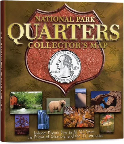 Miniatura 19 de Whitman Tablero Compacto para Coleccionista de Monedas - Mapa de Monedas de Estados Unidos, Serie de Cuartos de Moneda de 1999 – 2009 incluyendo DC