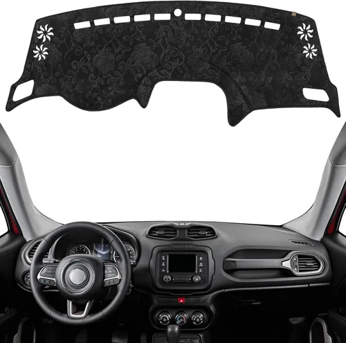 Miniatura 11 de Cubierta de Salpicadero Alfombrilla de Tablero Compatible con Je-ep Wrangler JK 2017-2011 (para Código de Cuerpo JK), Alfombrilla Antirreflejos