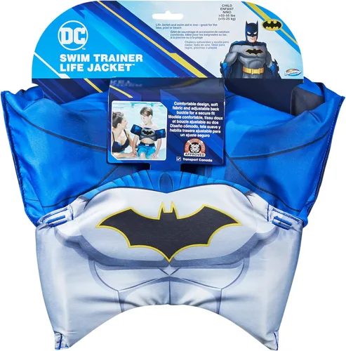 Miniatura 5 de SwimWays DC Batman - Entrenador de natación, chaleco salvavidas aprobado por la Guardia Costera de Estados Unidos, chaleco de natación para niños