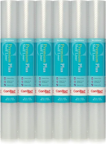 Con-Tact Brand Premium Plus - Revestimiento de cajón no adhesivo resistente y multifuncional, protege y organiza tus estantes y cajones, 18 x 6 Nova