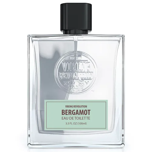 Viking Revolution Colonia de bergamota para hombre, vibrante colonia en espray para hombre, perfume cítrico con notas de pimienta rosa, laudán,