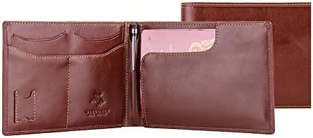 Miniatura 5 de Visconti Monza 9 RFID Bloqueo Cuero Genuino Pasaporte Cartera Funda Funda, Marrón, Funda tipo cartera para pasaporte de viaje