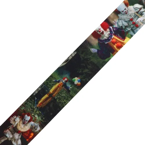 Miniatura 3 de It Pennywise the Clown Stephen King Classic Horror Movie 17.7" Collar Lanyard Llavero Holder ID Badge Mobile Phone Pin Strap