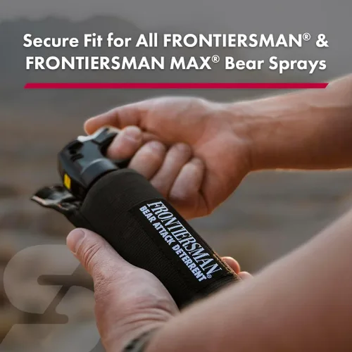 Miniatura 4 de Sabre Frontiersman Bear Spray Holster for 7.9 & 9.2 Oz. Canisters, Nylon Chest, Belt, Waist, & 3-in-1 Options Available, Adjustable Straps, Strong