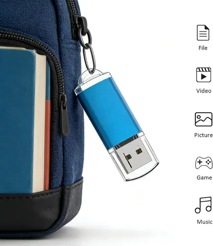 Miniatura 5 de Unidad flash USB de 8 GB, unidades de pulgar USB Maspen 2.0 de alta velocidad USB Memory Stick Zip Drives (azul, 8 GB)