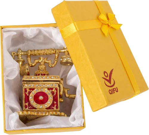 Miniatura 30 de QIFU Caja de baratija pintada a mano con bisagras, regalo único para la familia