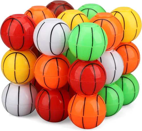 Miniatura 9 de Mini Baloncesto Fidget Spinner para niños y adultos, bola pequeña mano dedo Spinner recuerdos de fiesta bolsa de regalos deportiva caja del tesoro